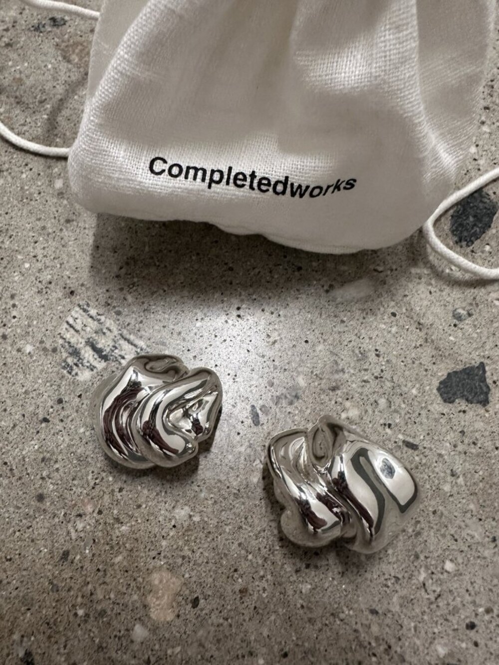 Completedworks Recycled Silver Earrings in Silver Plated